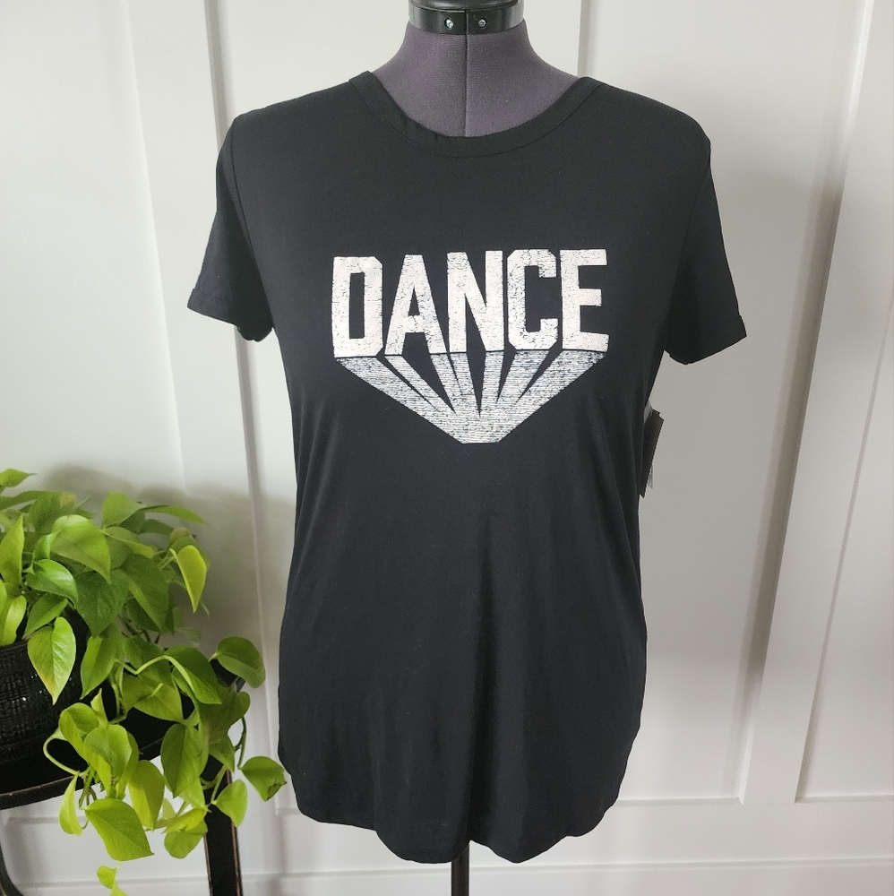 NWT LuLaRoe "Liv" Tee Dance Black White 2XL